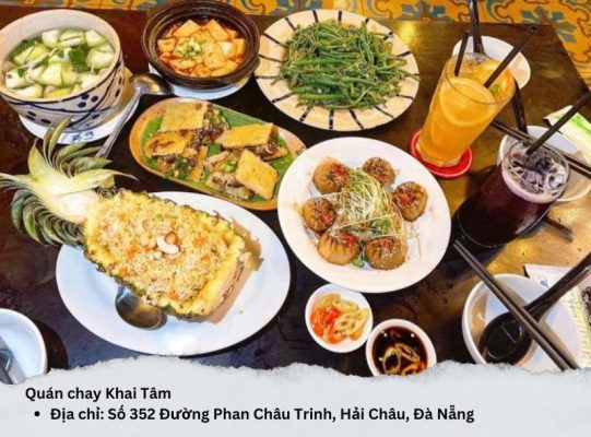 Quán cơm chay Khai Tâm Đà Nẵng - Ẩm thực chay